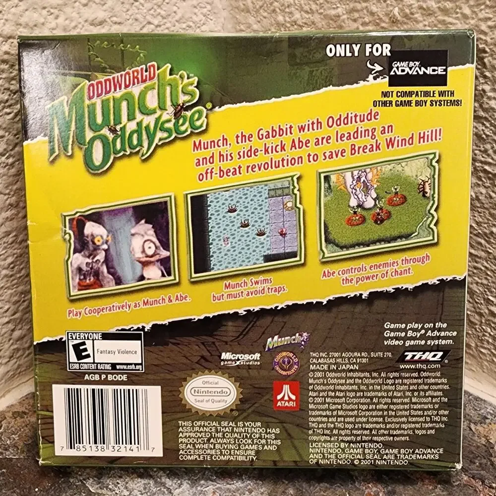 Game - Oddworld: Munch's Oddysee (CIB+) - GBA - Nintendo